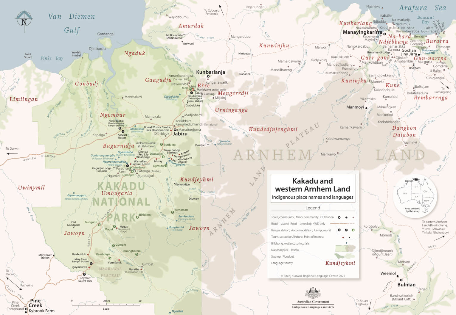 Map of West Arnhem Land